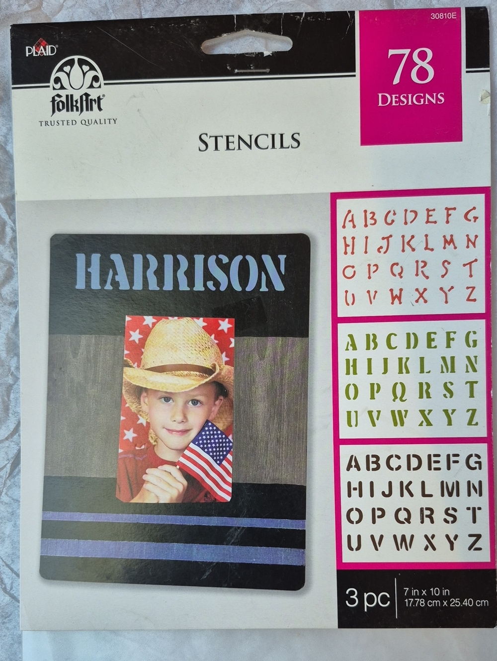 NWT Plaid FolkArt Alphabet Letter Stencil Sheet Value Pack